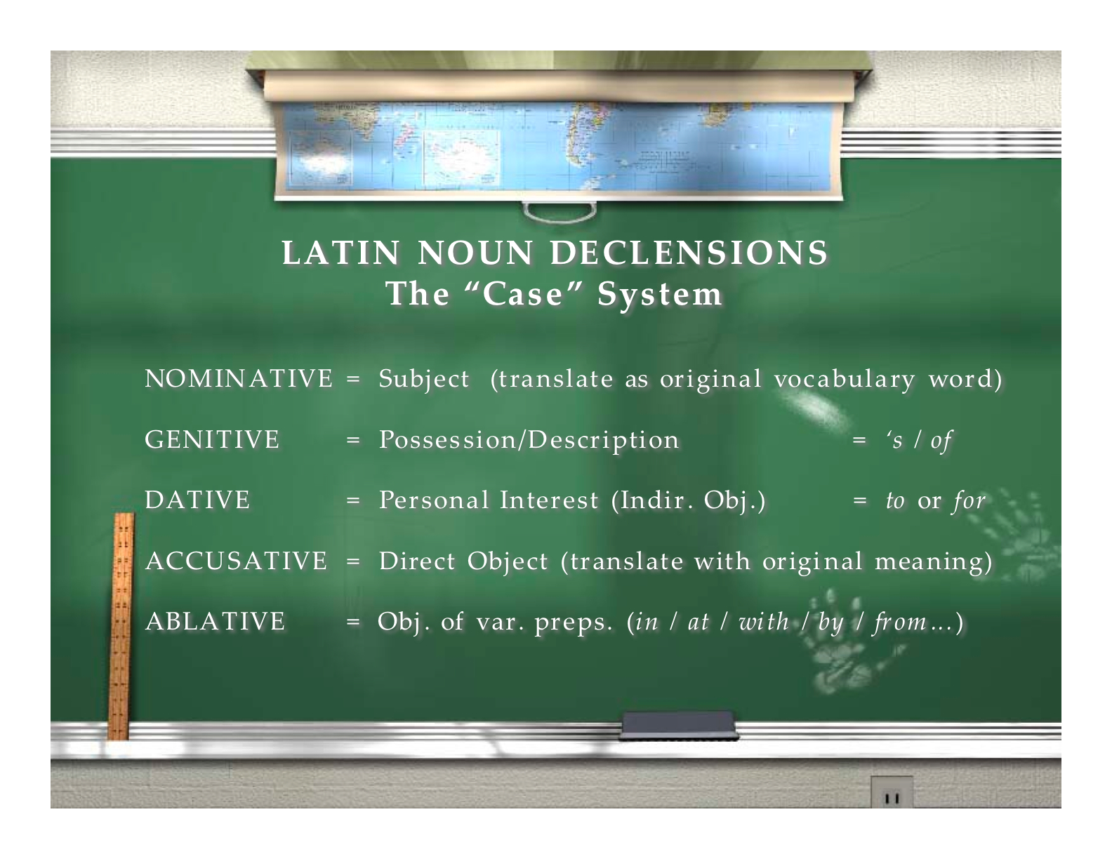 Latin Cases Chart